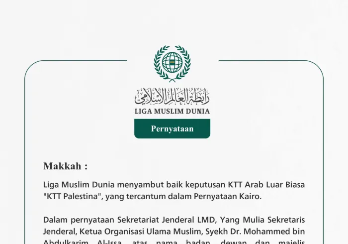 Pernyataan dari Liga Muslim Dunia:
