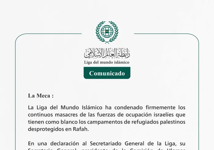 Comunicado de la LigadelMundoIslamico