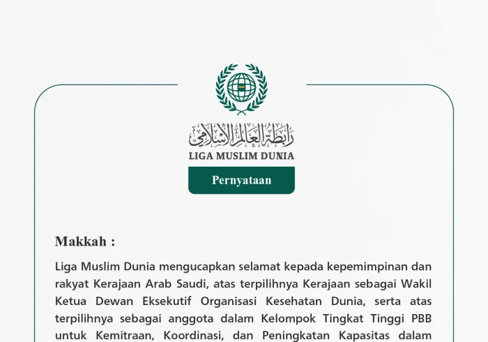 Pernyataan dari Liga Muslim Dunia: