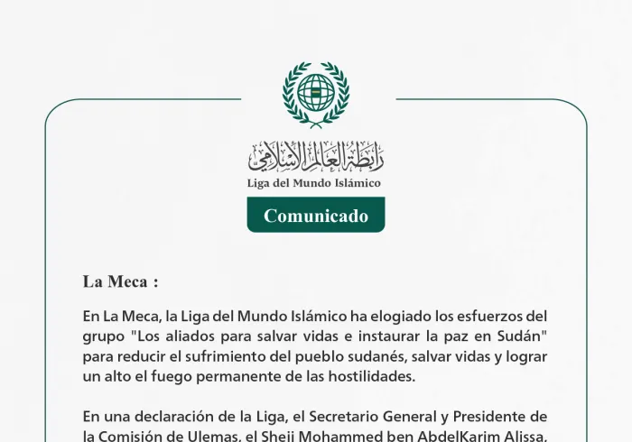 Comunicado de la LigadelMundoIslamico: 