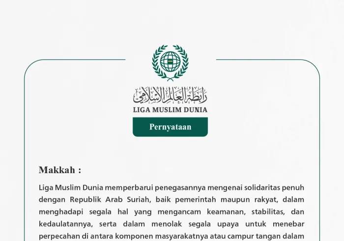 Pernyataan dari Liga Muslim Dunia: