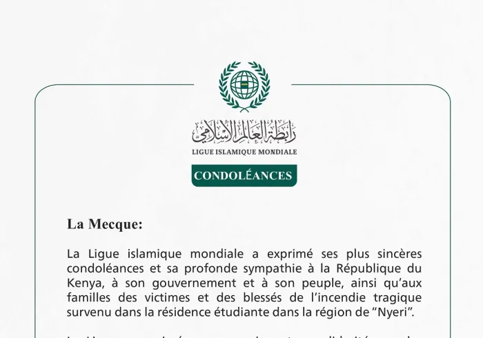 Communiqué de la Ligueislamiquemondiale :