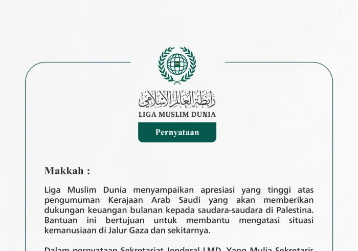 Pernyataan dari Liga Muslim Dunia:
