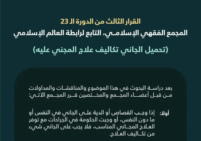 القرار الثالث من الدورة الـ٢٣ للمجمع الفقهي الإسلامي التابع لرابطة العالم الإسلامي
