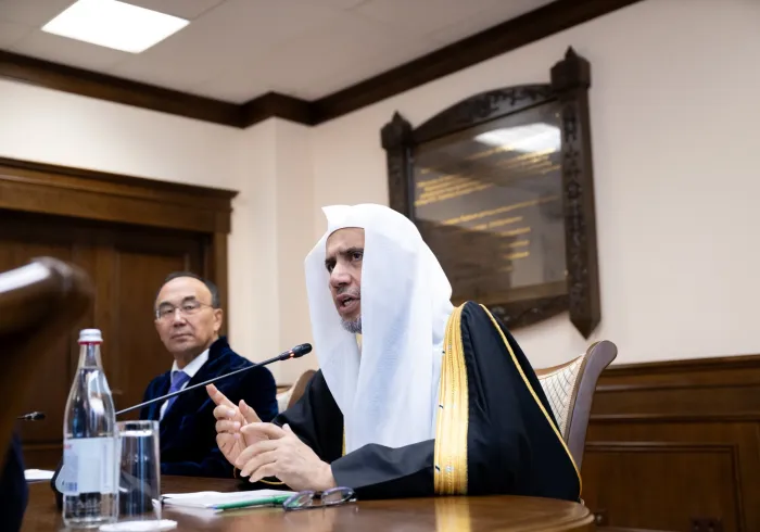   Syekh Dr. Mohammed Alissa menyampaikan kuliah di Universitas Nasional Astana tentang: "Transformasi Pemikiran Kontemporer"