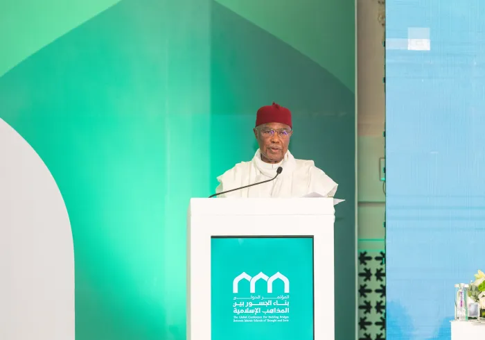 His Excellency Mr. Hissein Brahim Taha, Secretary-General of the Organization of ‎Islamic Cooperation, at the opening ceremony at the Global Conference for Building Bridges between Islamic Schools of Thought and Sects:
