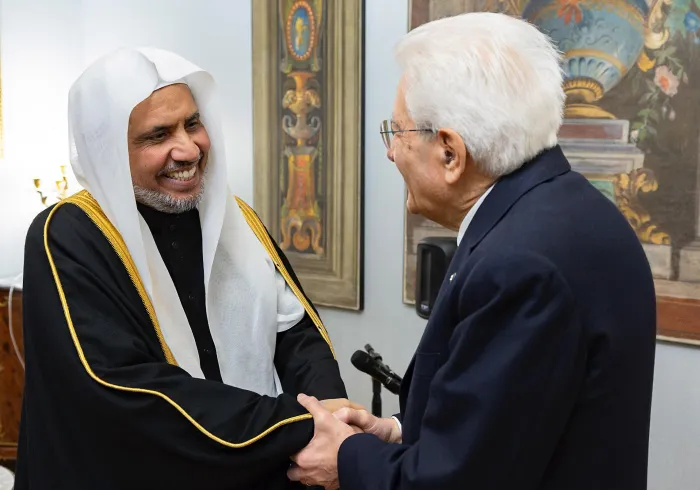 رئيس الجمهورية الإيطالية يستقبل الأمينَ العام لرابطة العالم الإسلامي