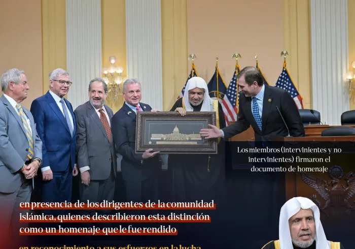 Un homenaje excepcional rendido en el seno del Congreso estadounidense, que los responsables de la comunidad musulmana consideraron como un reconocimiento que le fue otorgado: