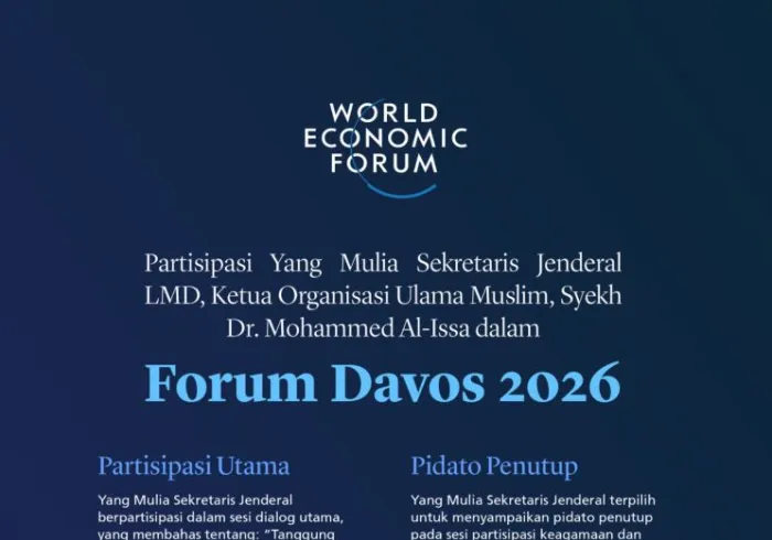 LMD di Forum Davos 2026 Sorotan utama agenda Yang Mulia Sekretaris Jenderal LMD, Ketua Organisasi Ulama Muslim, Syekh Dr.Mohammed Alissa dalam Forum Davos 2026: