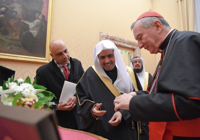 The Vatican Secretary of State, Cardinal Pietro Parolin, received at his office today the MWL's Secretary General, Dr Mohammad bin Abdulkarim Alissa