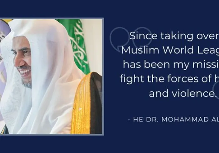 HE Dr. Mohammad Alissa reiterated his commitment to fighting the forces of hatred and violence