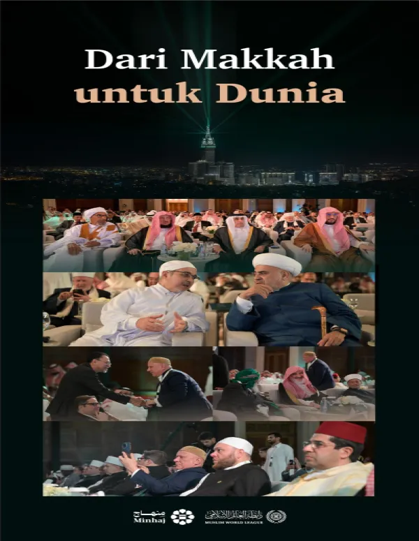 Potret beberapa ulama terkemuka yang hadir dalam acara peluncuran aplikasi “Minhaj”, dari Makkah untuk dunia