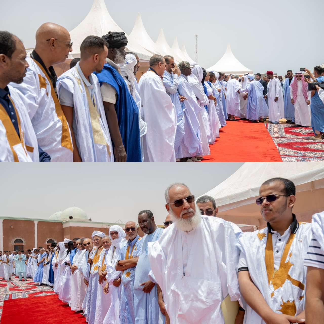 Aujourd hui durant le sermon du vendredi à Nouakchott, précédé d’une grande réception académique : cheikh Mohammed Alissa prononce le prêche et dirige la prière en présence de hauts responsables religieux et de nombreux fidèles.