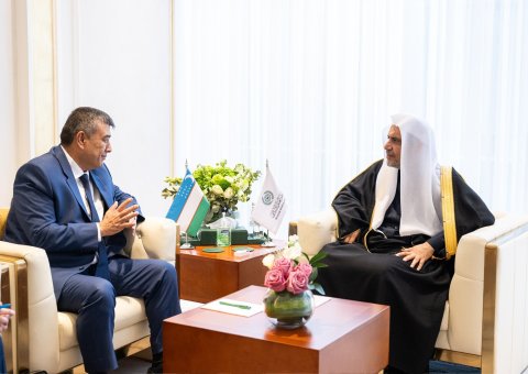 This afternoon at his office in Riyadh, His Excellency Sheikh Dr.   Mohammed Al-issa  met with His Excellency Mr. Nodirjon Turgunov, Ambassador of the Republic of Uzbekistan to the Kingdom of Saudi Arabia