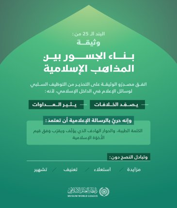 ‏الإعلام وتصعيد الخلافات في الداخل الإسلامي: ‏المشكلة والحل في "وثيقة بناء الجسور بين المذاهب الإسلامية"