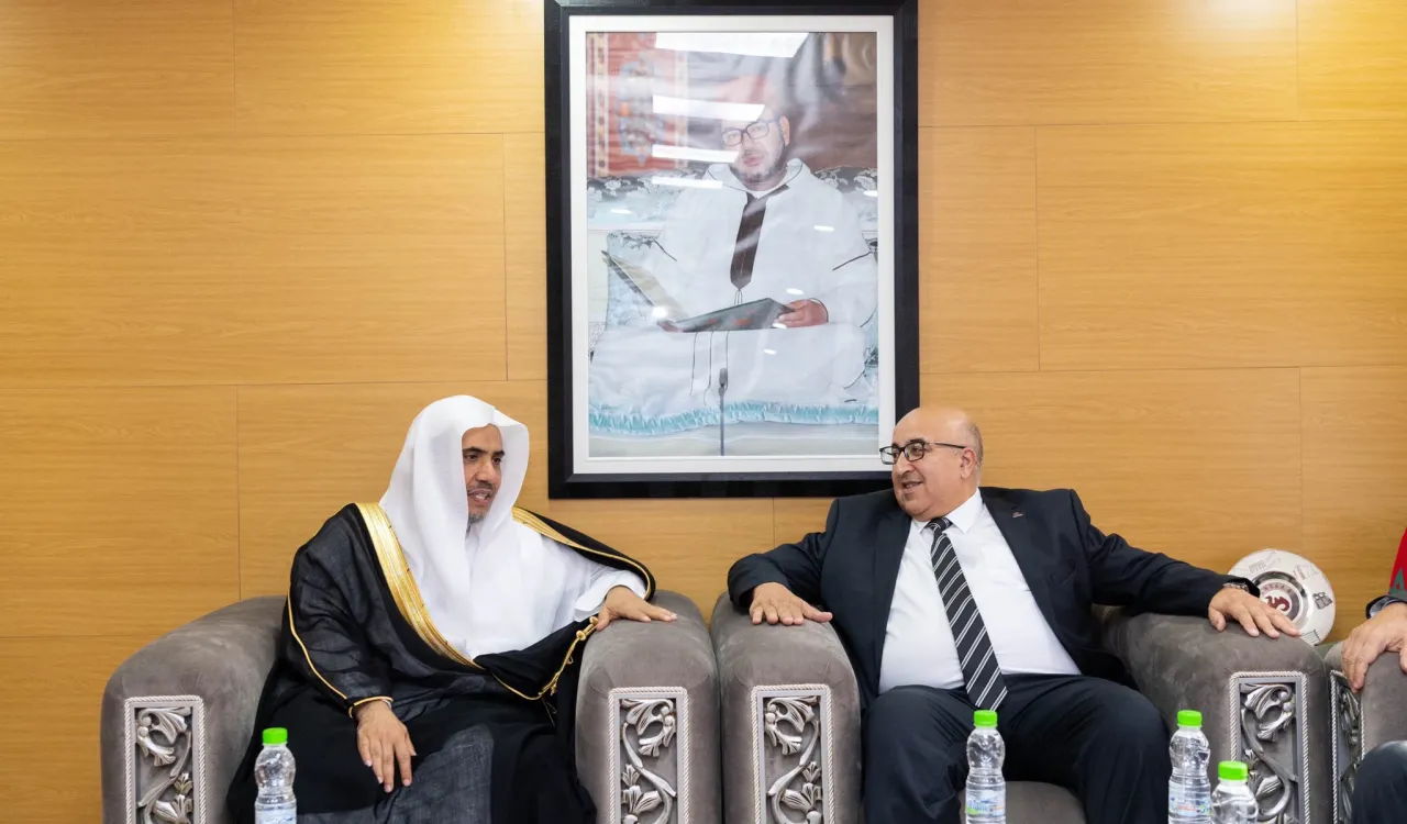 معالي رئيس جامعة محمد الخامس بالمملكة المغربية يحتفي في الجامعة بزيارة معالي الشيخ د. ⁧‫محمد العيسى‬⁩