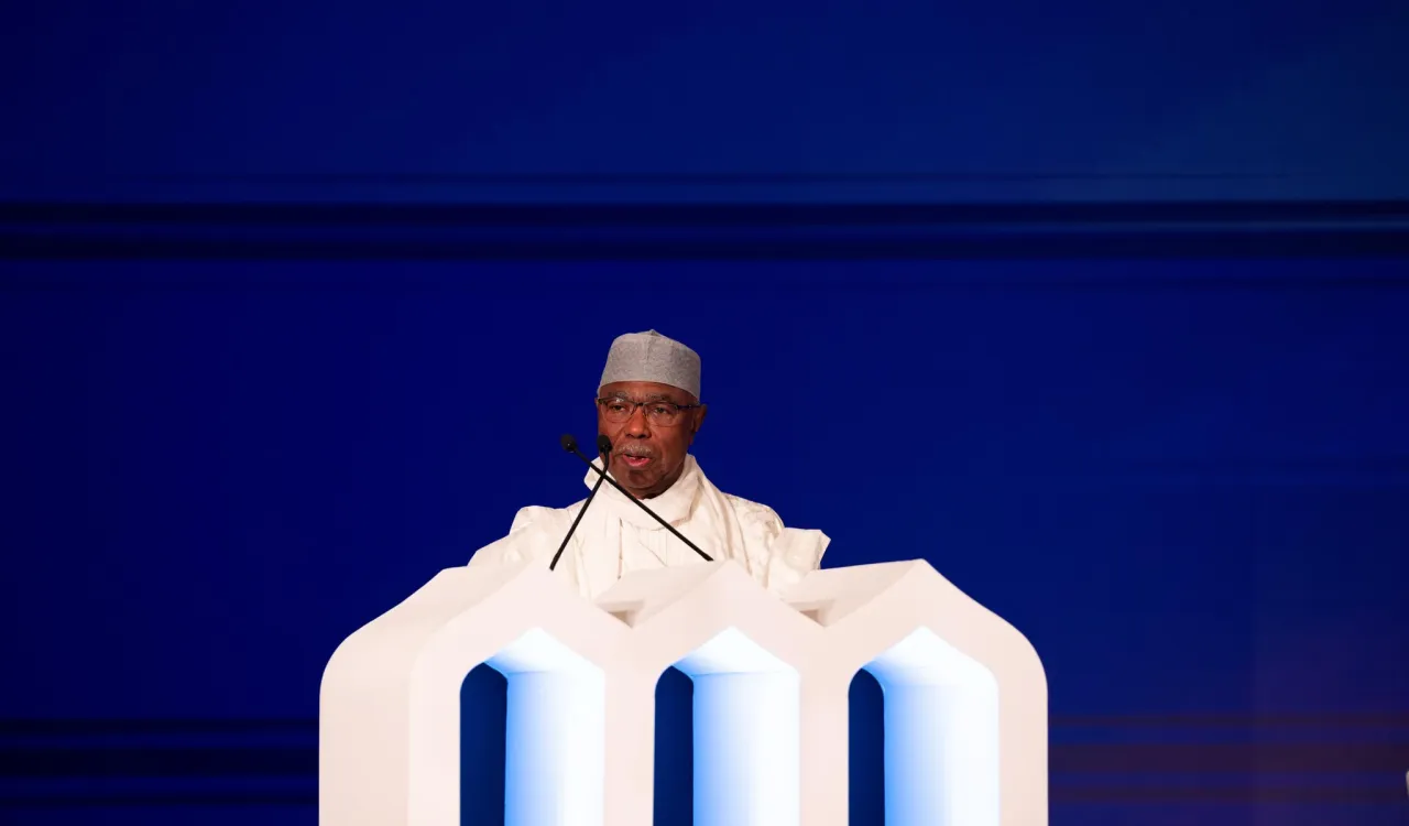 His Excellency Mr. Hissein Brahim Taha, the Secretary General of the Organization of Islamic Cooperation, at the inaugural session of the second edition of the Global Conference: 