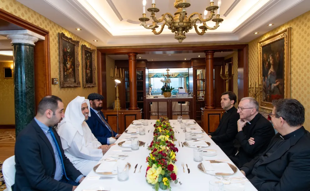 The Secretary General of the Muslim World League had a lunch meeting with the Vatican secretary of state