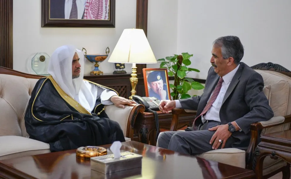 HE Mr. Sameer Almobiadeen,Jordanian Minister of Interior meets in Amman HE Dr. Mohammad Alissa, MWL SG on topics of common interest .