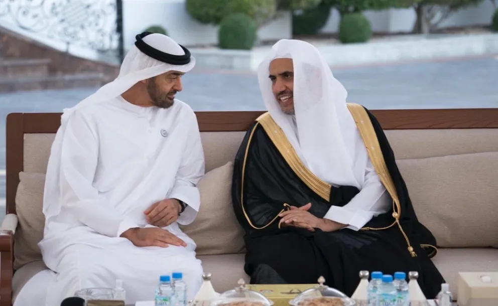 HH Sheikh Mohammad Bin Zayed receives the Secretary-General of the Muslim World League Mohammad Alissa