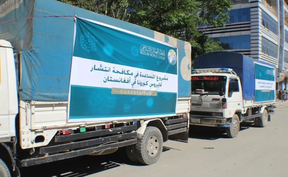 The MWL distribution more than 4,000 food baskets in Afghanistan earlier this year