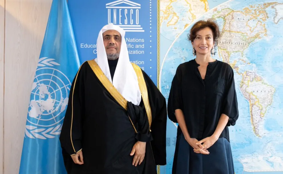 At UNESCO HQ, HE Dr. Mohammad Alissa met with Director-General Audrey Azoulay