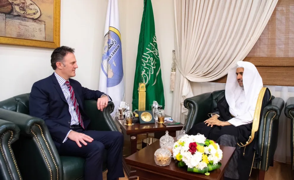 HE the SG of the MWL receives at his office in Riyadh Mr. Nathan Sales, the U.S. Coordinator for Counterterrorism