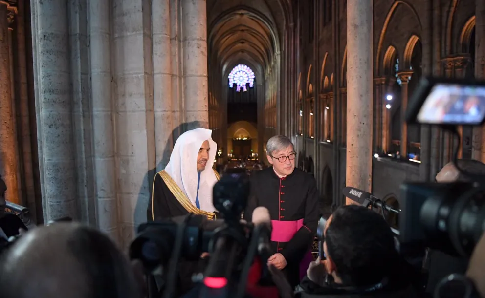 The largest and most famous European cathedral in Paris, “Notre Dame”, hosts today HE the MWL’s SG