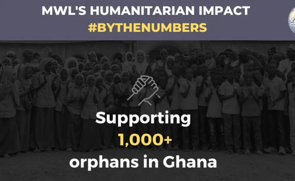 MWL has provided education, shelter, food and clothing support to 1,000+ orphans in Ghana