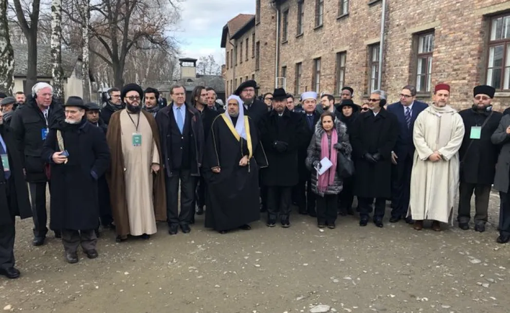 HE Dr. Mohammad Alissa and delegates from the Muslim World League and  AJCGlobalarrive at Auschwitz Museum to begin our interfaith mission marking the 75th anniversary of the liberation of Auschwitz