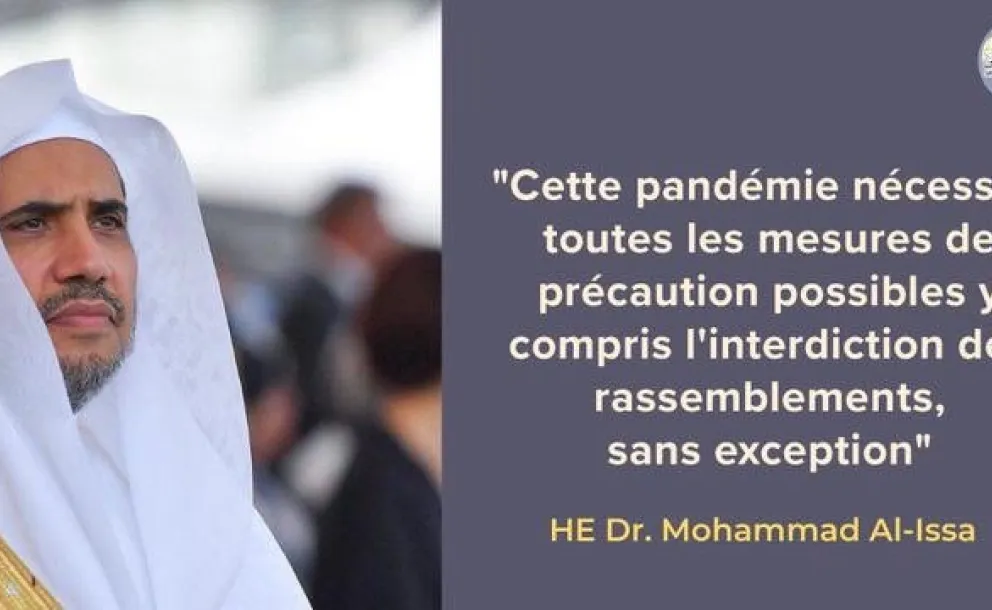 "Nous vivons un moment critique de l'histoire qui implique une solidarité et une coordination internationales. Le coronavirus exige de prendre toutes les mesures de précaution nécessaires et d'interdire toute forme de rassemblement".LIM 