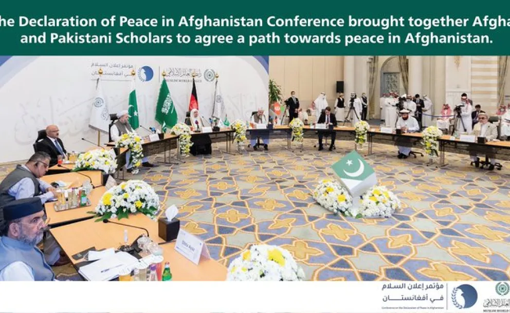 Under the umbrella of the Muslim World League, scholars from Pakistan and Afghanistan came together to agree a path towards peace in Afghanistan