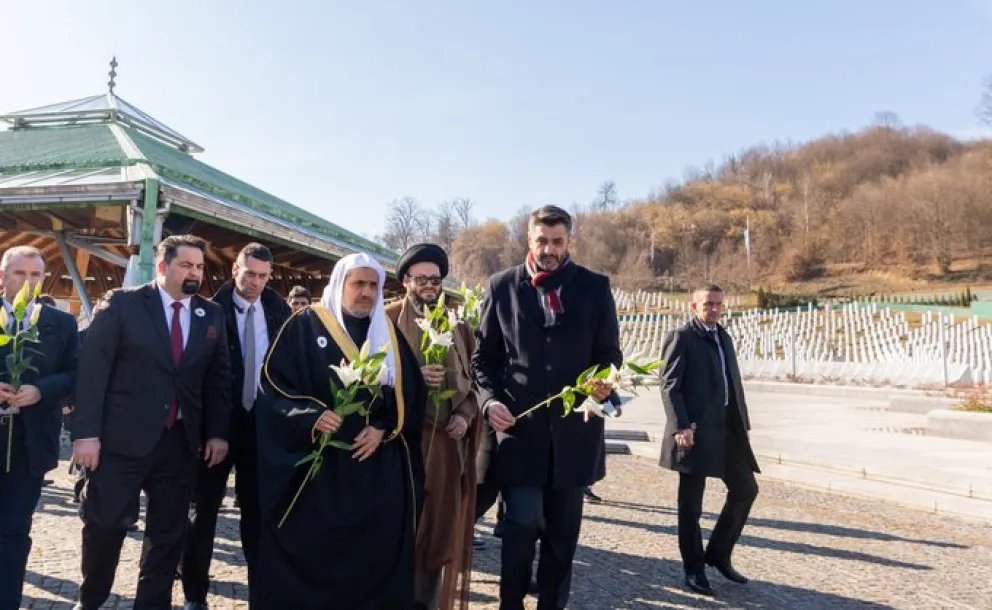 In February, HE Dr. Mohammad Alissa led a delegation to the Srebrenica Memorial Center