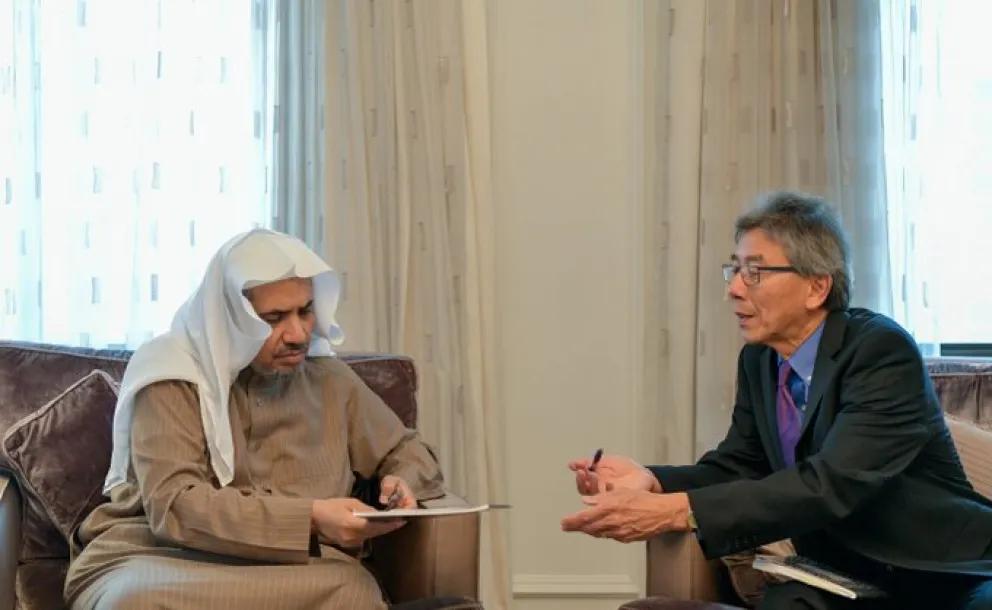 While in Washington, DC, HE Dr. Mohammad Alissa met with USIP's David Yang, Vice President for Applied Conflict Trans formation, to discuss ways to leverage peace-building initiatives for combating extremism.