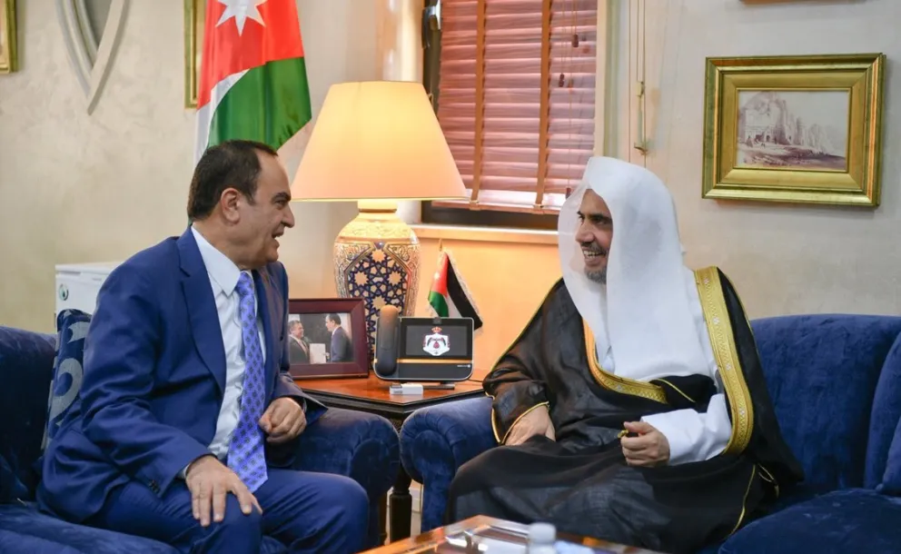 HE the Jordanian Deputy PM, Minister of State of the Prime Minister Affairs Dr. Jamal Sarayra meets in Amman with HE the MWL's SG, Sheikh Dr. Alissa. 