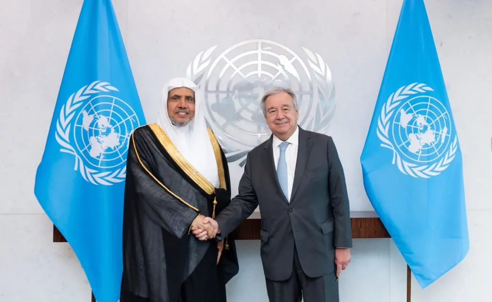 The Secretary-General of the United Nations receives Sheikh Al-Issa and affirms his full support for the efforts of the League