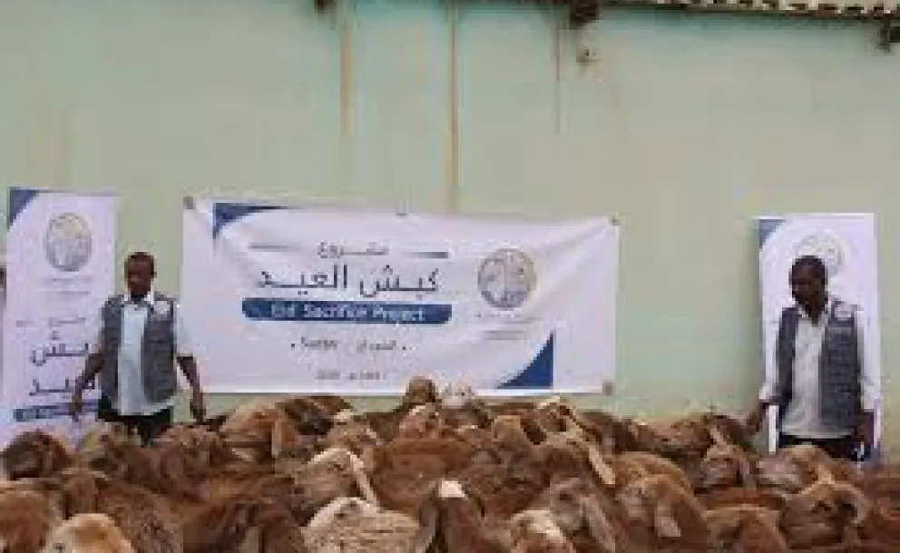 The Muslim World League expanded distribution of halal meat to communities in need in Sudan for Eid AlAdha