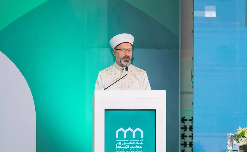 His Excellency Prof. Ali Erbaş, President of Religious Affairs in the Republic of Turkey, at the opening ceremony of the Global Conference for Building Bridges between Islamic Schools of Thought and Sects: