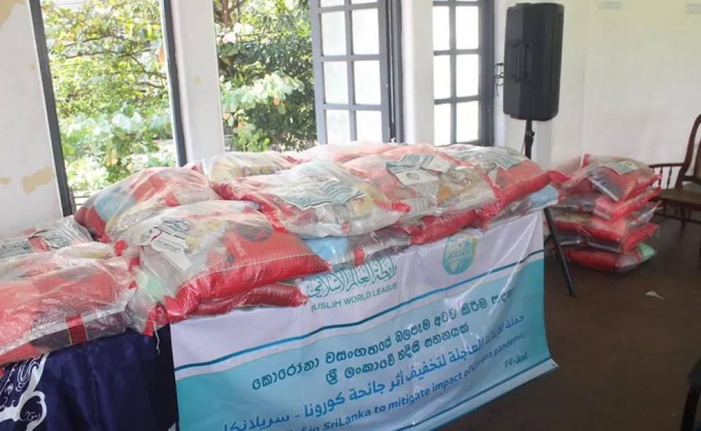 The Muslim World League donated 1,250 food ration packs to mitigate the impacts of the ongoing COVID19 coronavirus pandemic