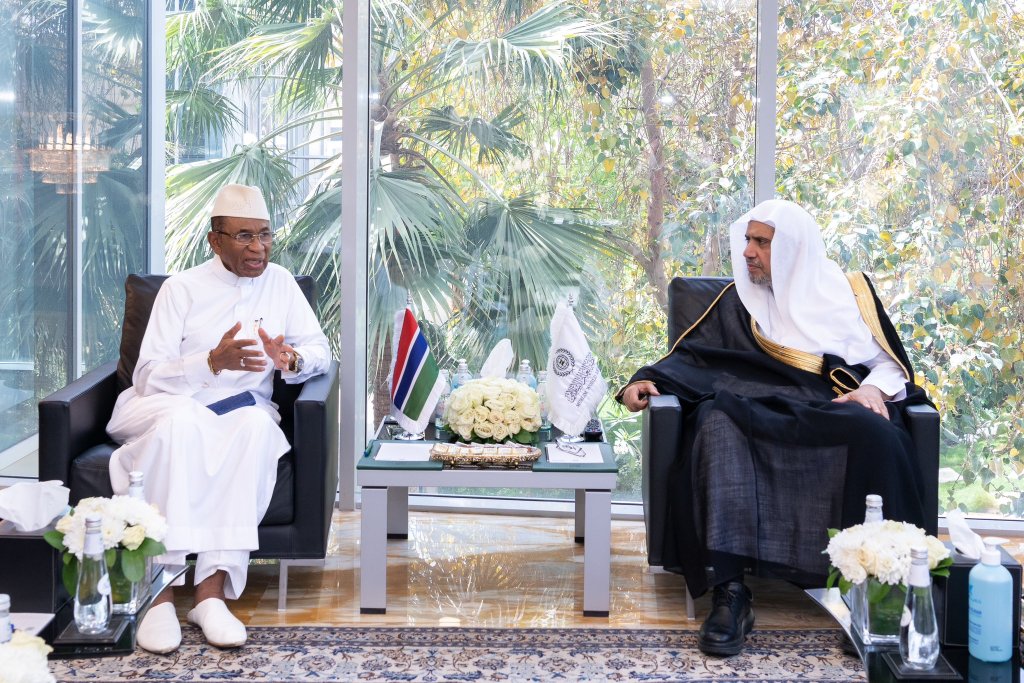 HE Sheikh Dr. Mohammad Al-issa, the SG of the MWL, met with HE Amb. Omar Gibril, the Ambassador of the Republic of the Gambia to KSA