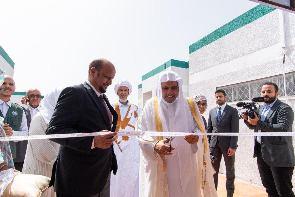 His Excellency Sheikh Dr. Mohammed Al-Issa Secretary-General of the MWL and Chairman of the Organization of Muslim Scholars, inaugurated the medical center in the Mauritanian Capital, Nouakchott