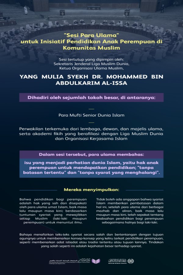 Dipimpin oleh Yang Mulia Dr. Mohammed Alissa, Dengan kehadiran dan partisipasi sejumlah ulama dan tokoh terkemuka. Berikut adalah sorotan utama dari pembahasan dalam sesi tertutup para ulama